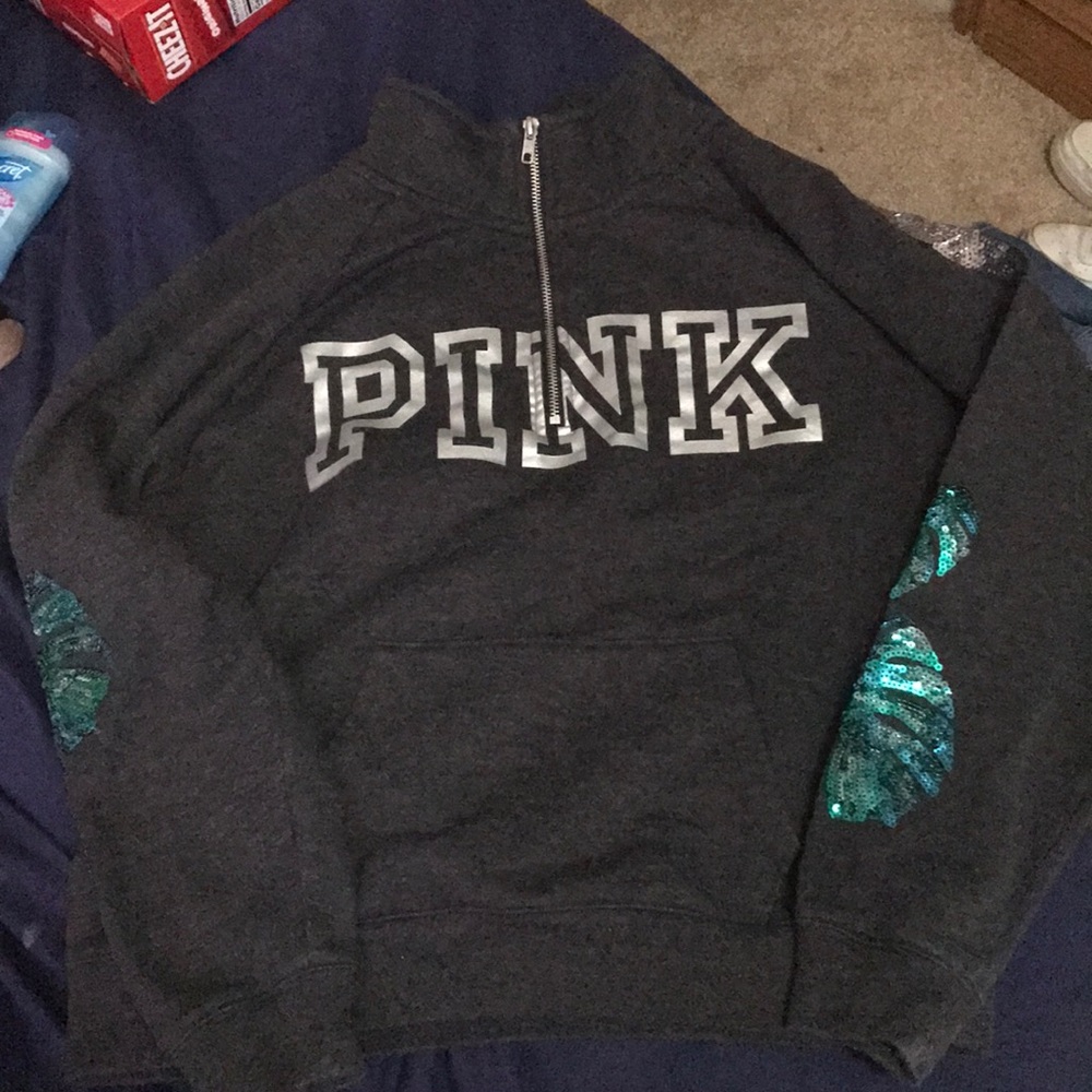Dark Gray PINK sweater